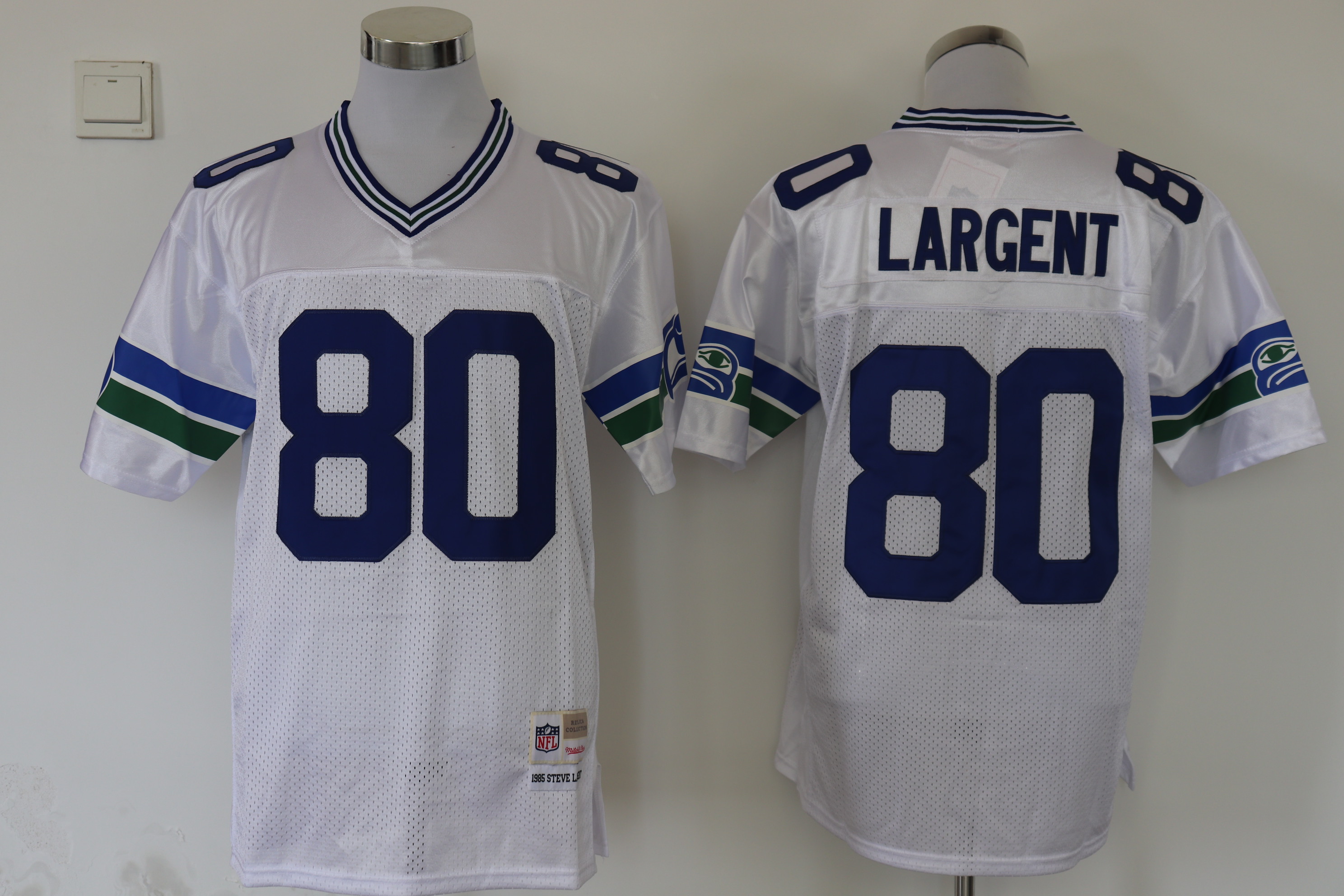 Men's Seattle Seahawks Steve Largent Mitchell & Ness White Legacy Jersey